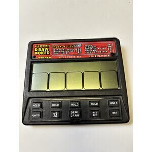 Vintage Royal Flush 5000 Electronic Draw Poker Hand Game Radio Shack. Works